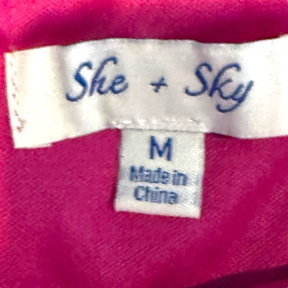 She Sky Pink Eyelet Summer Crop Top Size Medium - Picture 5 of 9